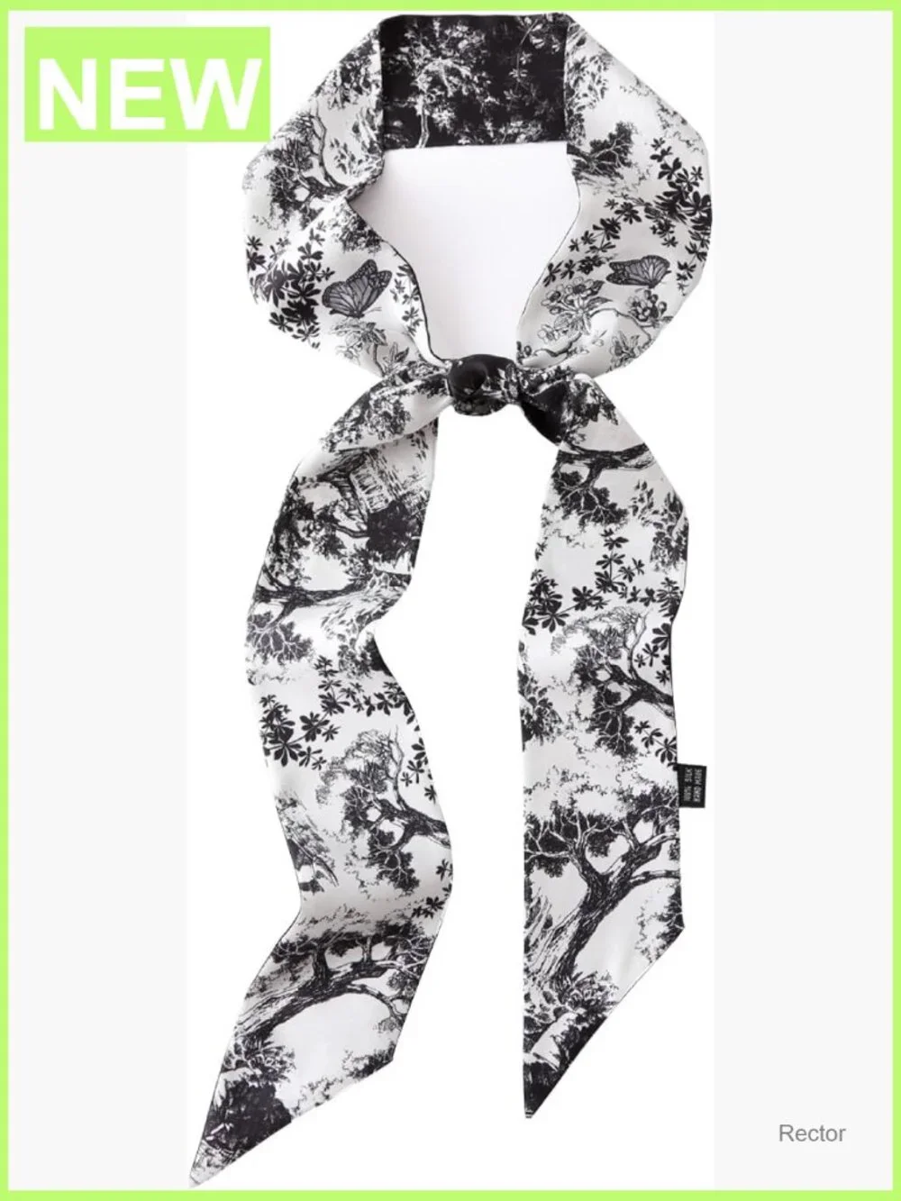 100% Silk Scarf - Fashion Neckerchief Hair Band Bag Wrap - Lightweight